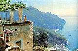 Peder Mork Monsted Famous Paintings - The Ravello Coastline